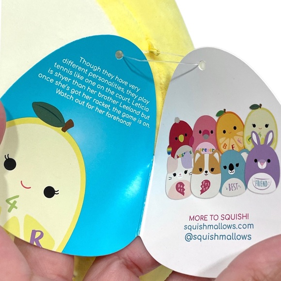 Squishmallows Official Kellytoy Orin Orange & Leticia Lemon BFF 4 EVER Plushies - Picture 9 of 11